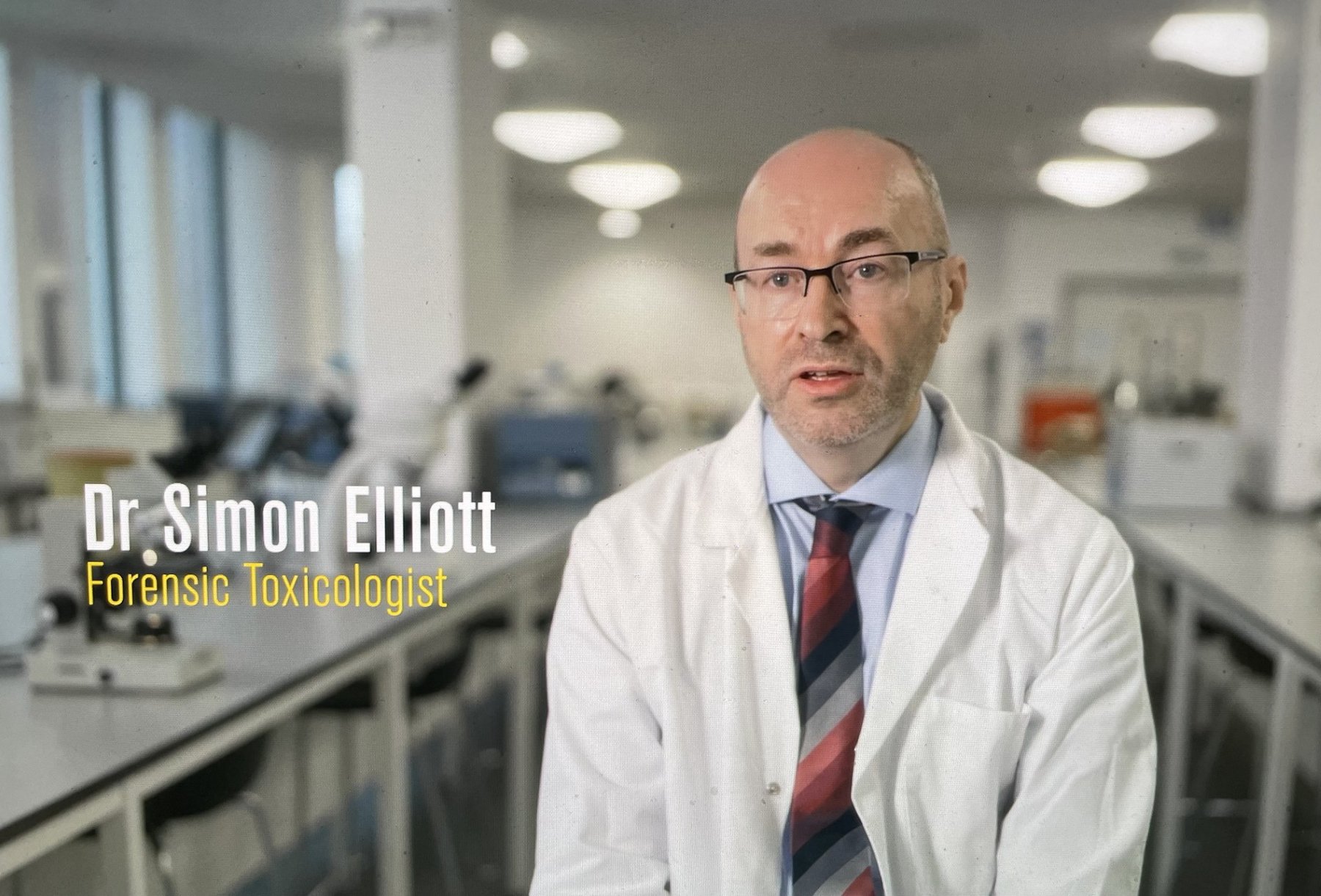 Dr Simon Elliott, Forensic Toxicologist, on a documentary series